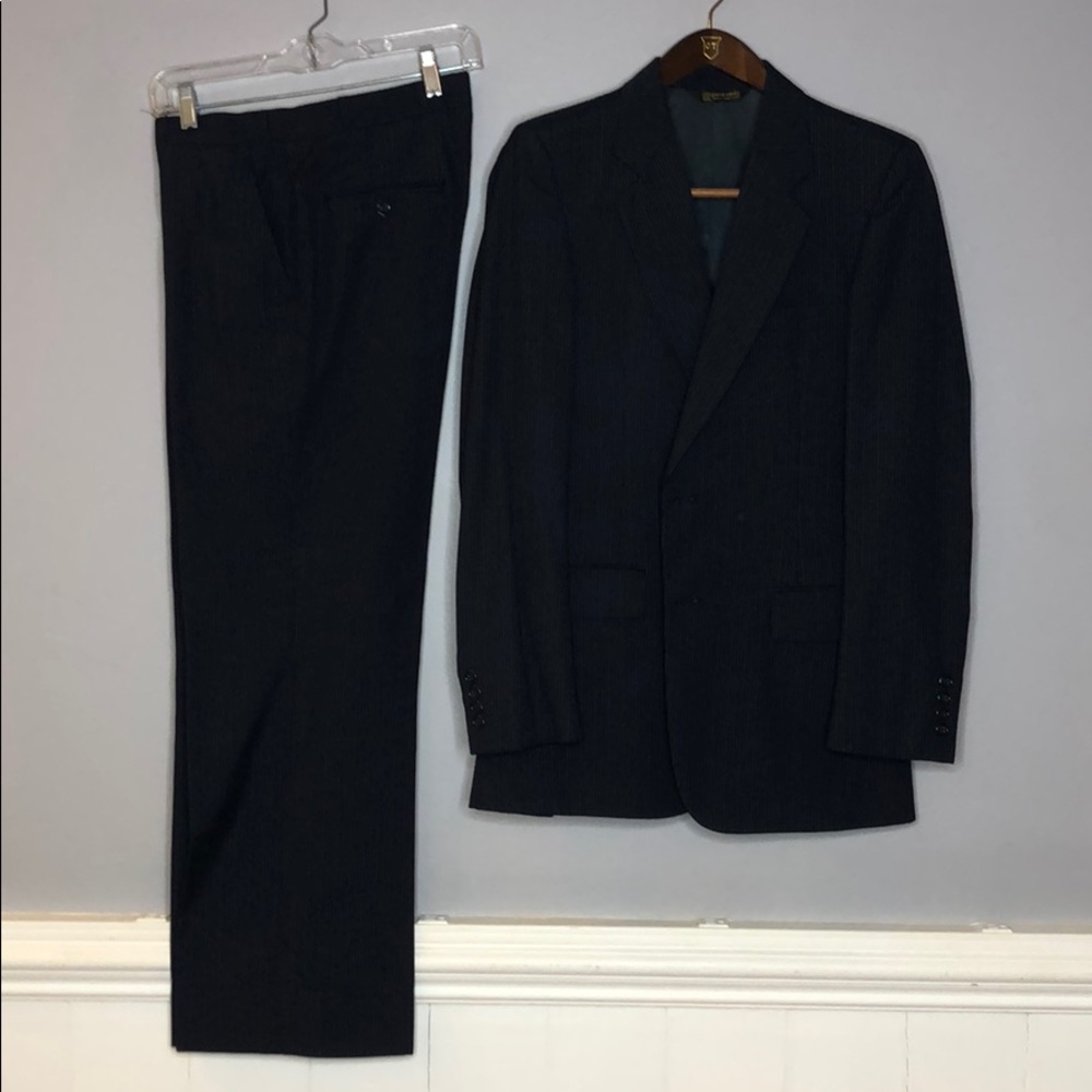 Pierre Cardin Suit Jacket Pants Navy & pinstripes